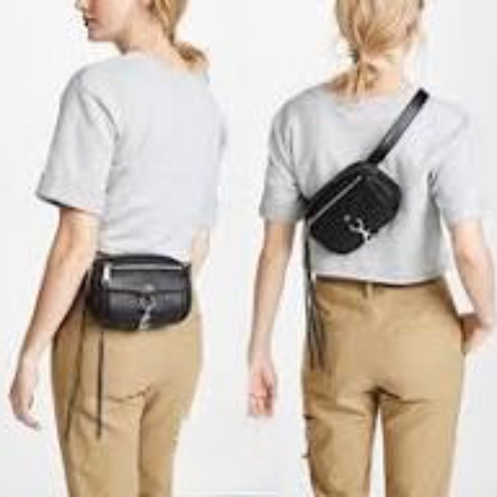 Rebecca Minkoff Blythe Belt in Black Leather